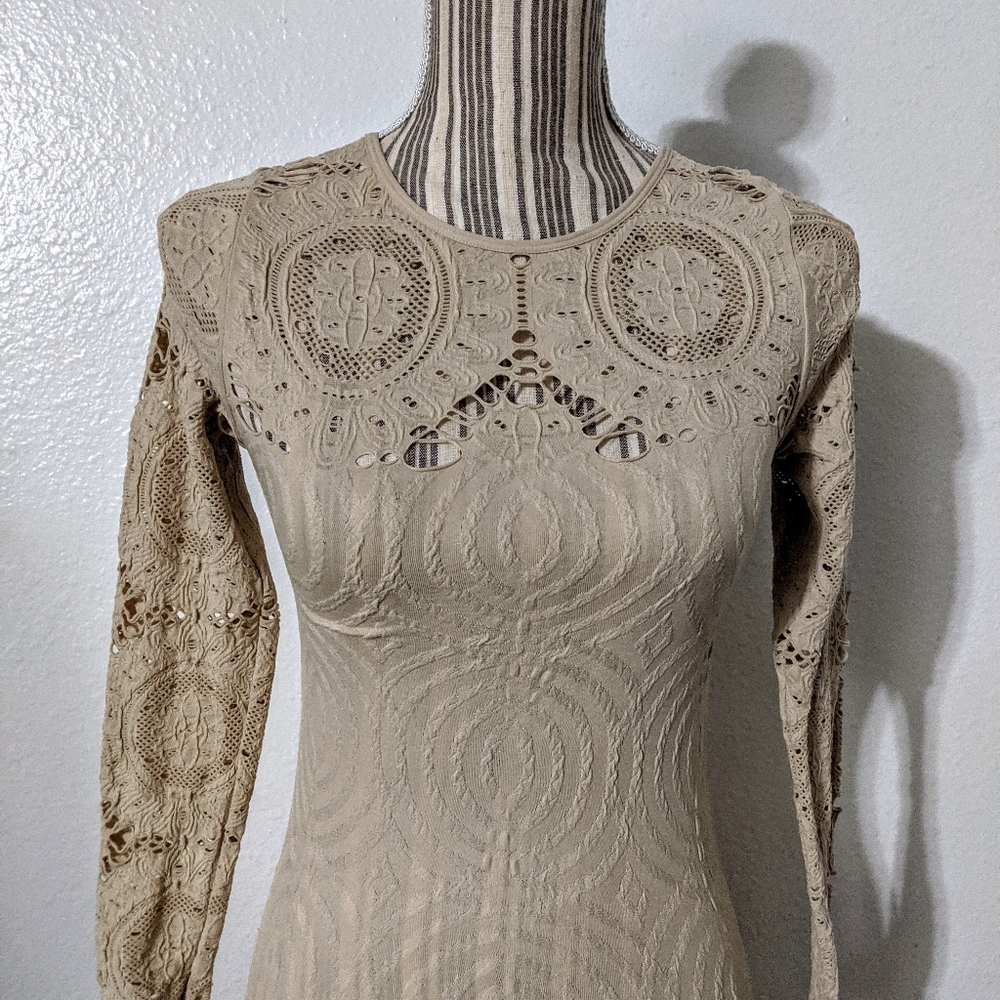 Nude mini dress